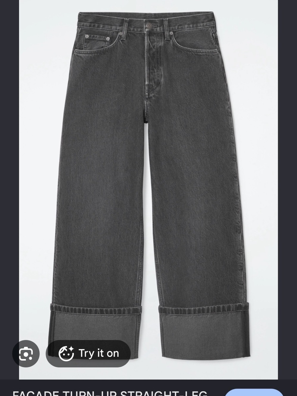 COS Women’s black turn up jeans
